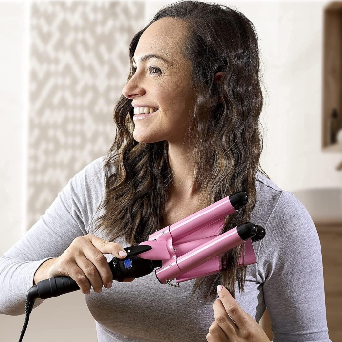 3 barrel curling iron