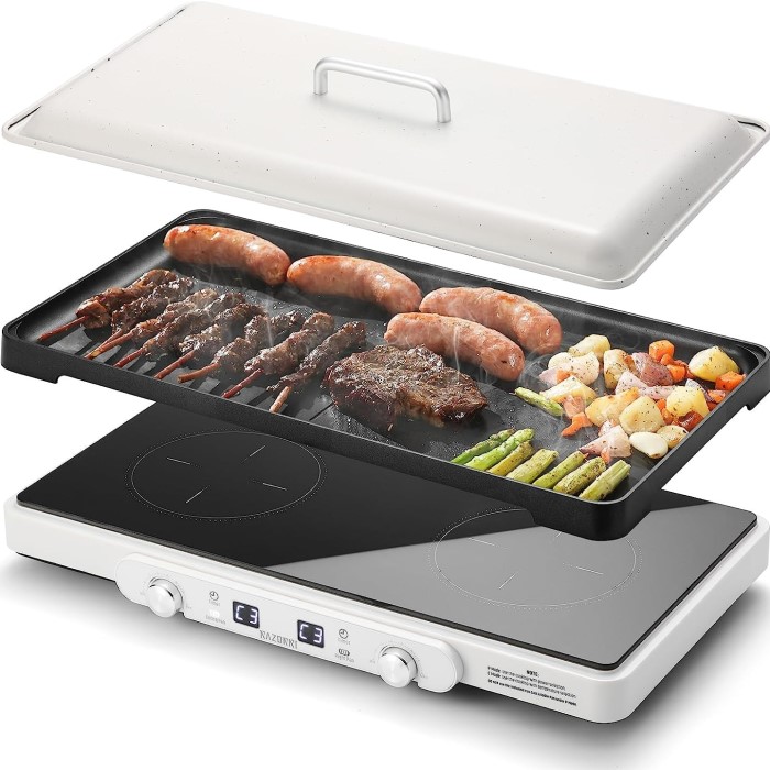 electric cooktop with griddle