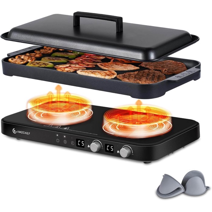 electric cooktop with griddle