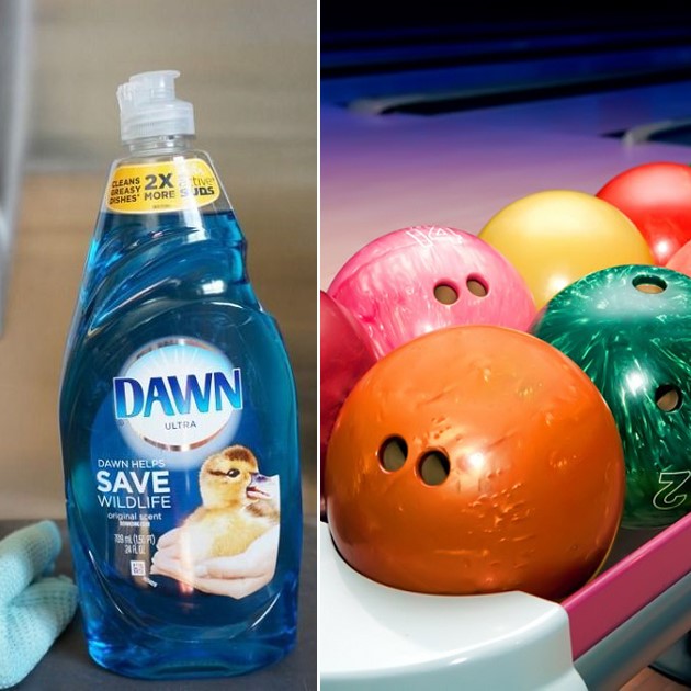 clean a bowling ball